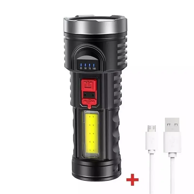 400000LM LED Super Bright Torch High Powered Camping USB Rechargeable Flashlight 1