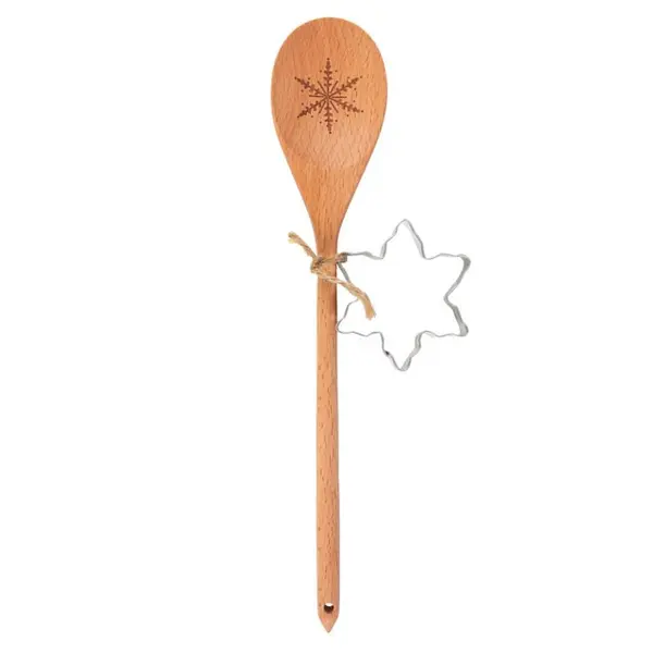 Snowflake Wooden Spoon Baking Set 0