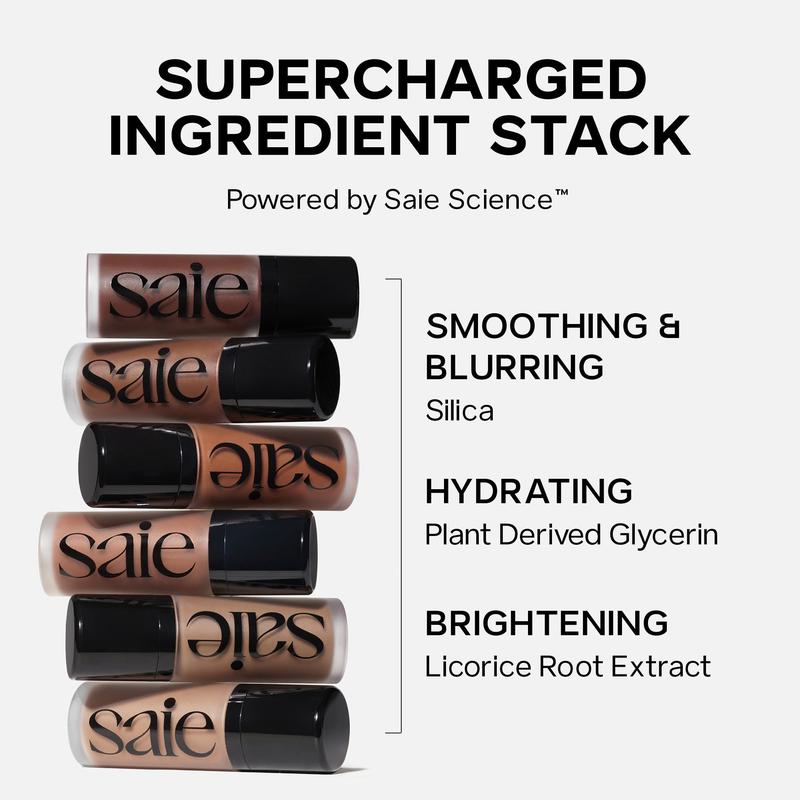Saie Dew Bronze Soft-Focus Effortless Liquid Bronzer for Makeup and Cosmetics 5