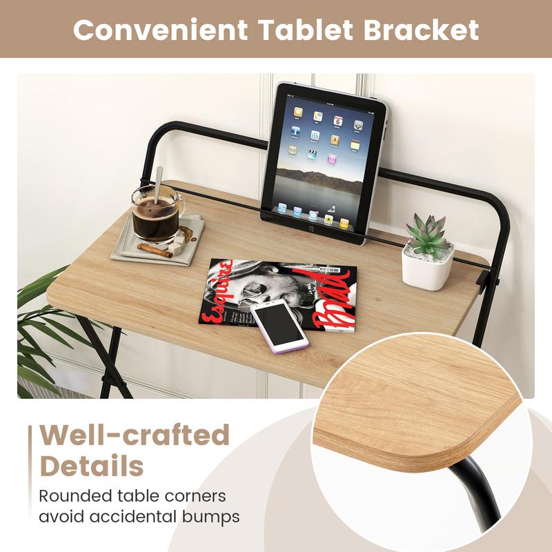 DORTALA Folding Computer Desk No-Assembly Simple PC Laptop Table 3