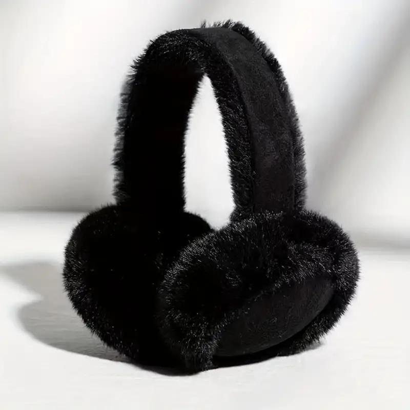 Classic Plush Earmuffs - Soft, Warm & Cozy Winter Ear Warmers for Outdoor Activities, Dry Clean Only, Ear protection, Cute, Anti-Freeze, Sports and Leisure, Foldable and Easy to Carry, Birthday Christmas New Year Warm Gift 1