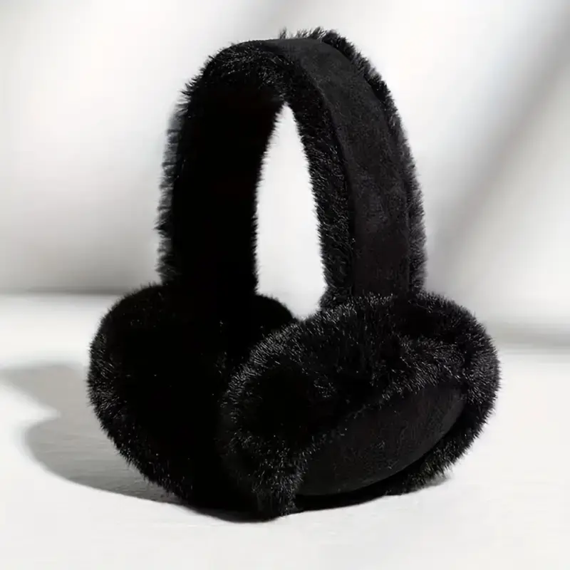 Classic Plush Earmuffs - Soft, Warm & Cozy Winter Ear Warmers for Outdoor Activities, Dry Clean Only, Ear protection, Cute, Anti-Freeze, Sports and Leisure, Foldable and Easy to Carry, Birthday Christmas New Year Warm Gift 1