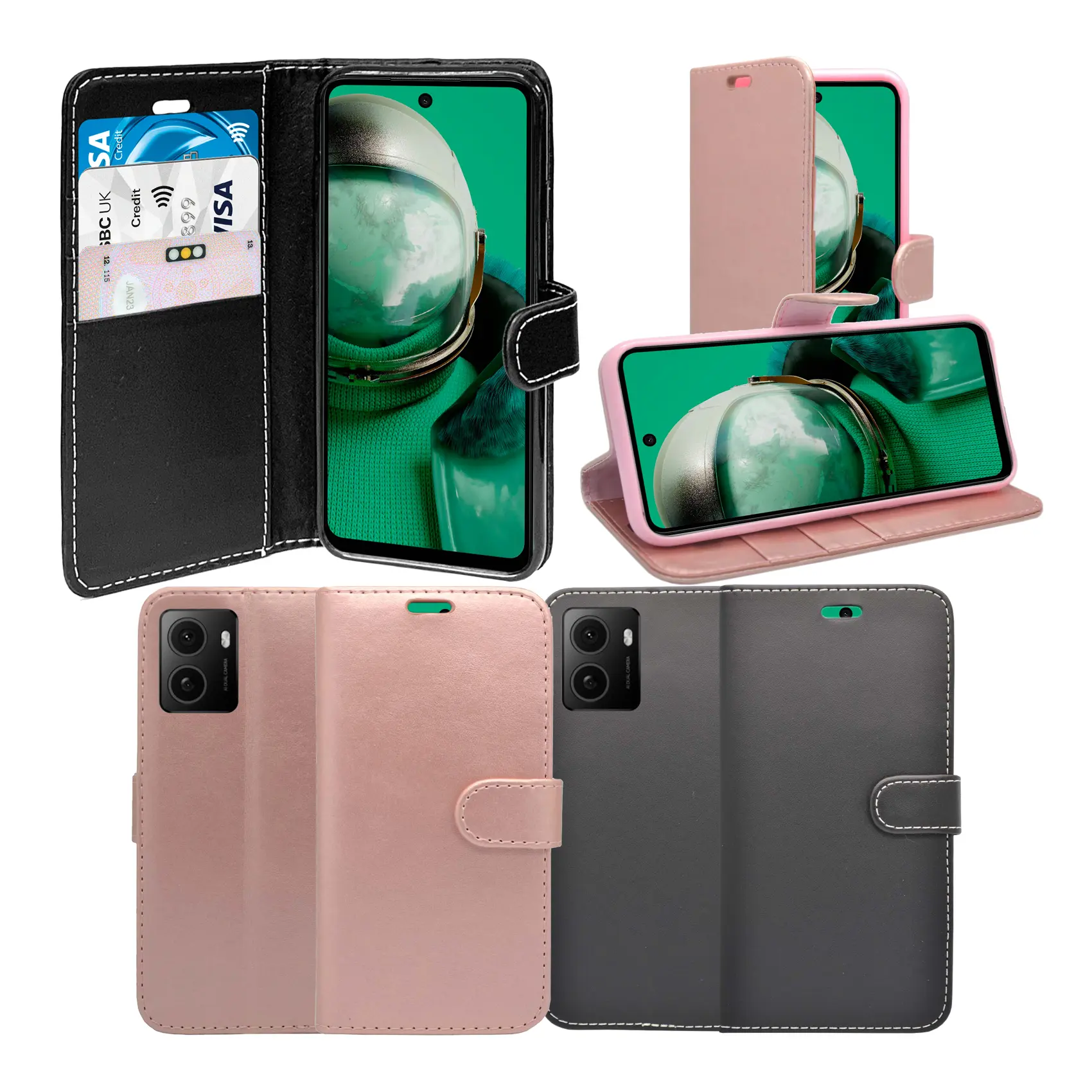 Case For HMD Pulse Plus Wallet Flip PU Leather Stand Card Slot Pouch Cover Accessories Protection Durable Plastic Silicone Protective