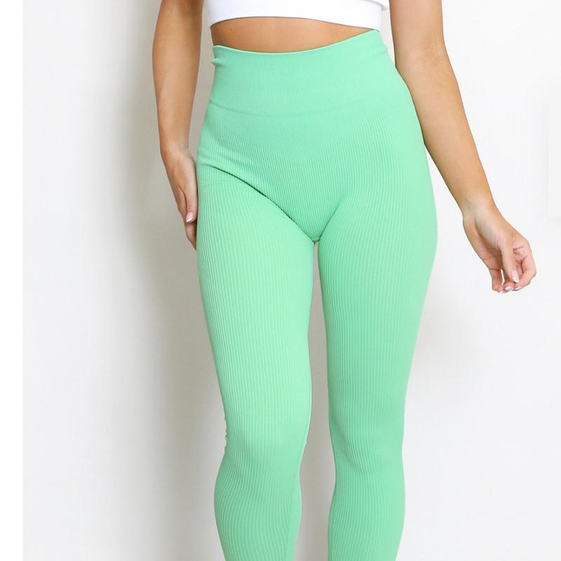 Women’s Ribbed high waist Sports leggings, stylish outerwear, Pants for Gym workout, Ribbed Leggings jigging leggings  pockets 7