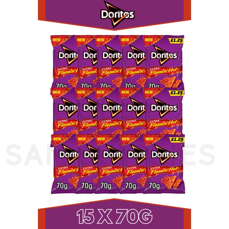 New Doritos Dinamita Extra Flamin Hot Crisps 5 Or 20 Pack Puffed Snack 3