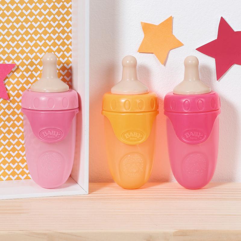 BABY born Bottle with Cap 832509 - Accessories for 43cm Dolls for Toddlers - Available in Pink, Red, or Orange - Includes One Feeding Bottle and Cap - Suitable for Kids from 3 Years 2