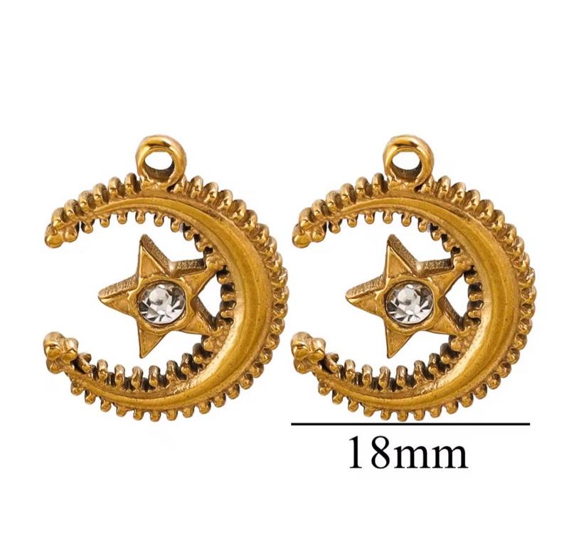 Product Introduction of Charm Bar- 18k gold plated stainless steel charms 9