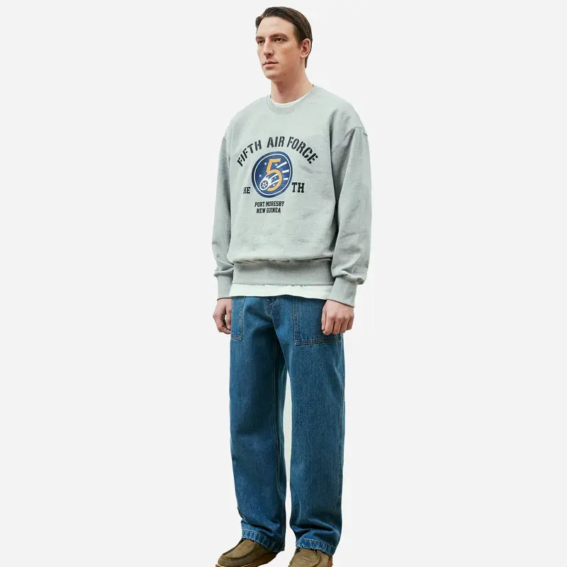 WIDE DENIM FATIGUE PANT - INDIGO WASHED 4