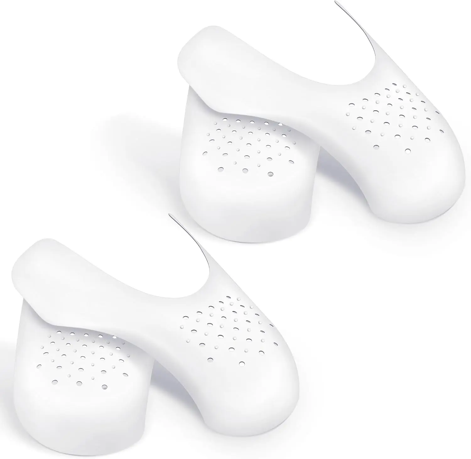 2 Pairs Shoe Crease Protectors for Running Casual Shoes, Anti Wrinkle Sneaker Shoe Crease Guards, White (UK 7-12, EU(40-46)