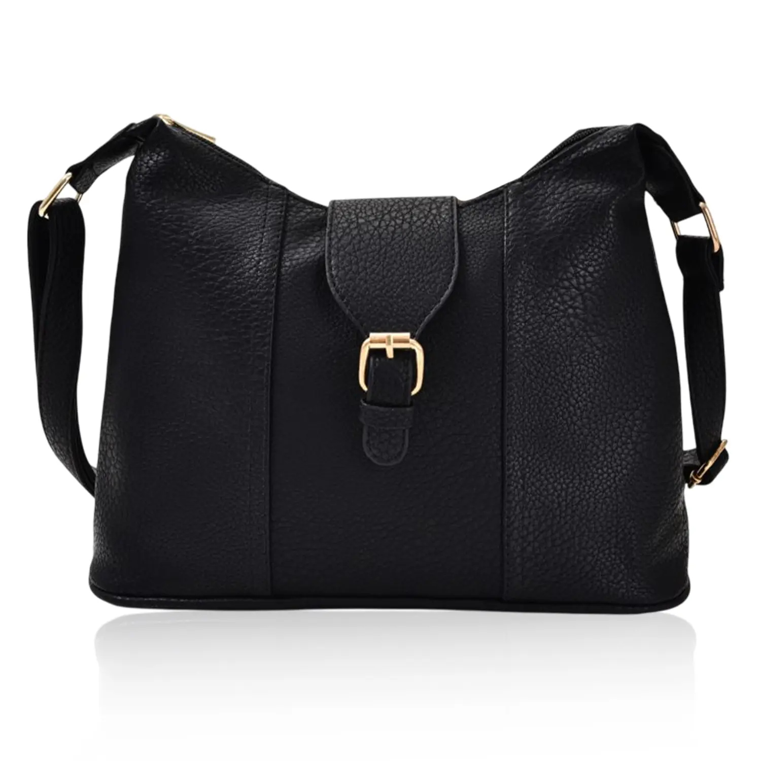 Belle Gina Linetti Small Shoulder Bag for Women, Ladies Shoulder Bag with Zipper, Handbags for Women, Black