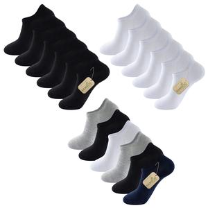 Unisex 6 Pairs Bamboo Trainer Socks Mens Ladies Womens Low-Cut No-Show Ankle Trainer Liner Non Slip Heel Sports Running Walking Breathable Short Socks