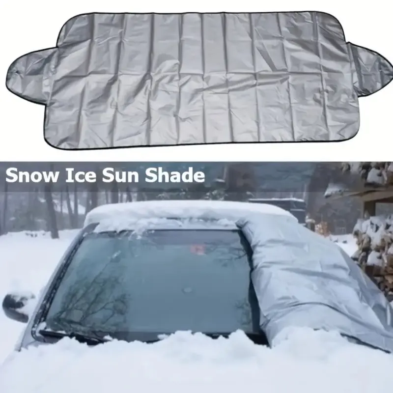 Car Windshield Cover Waterproof Sun Visor Protection Against Heavy Snow, Ice, and Frost - Compact, Portable, and Easy to Install 0