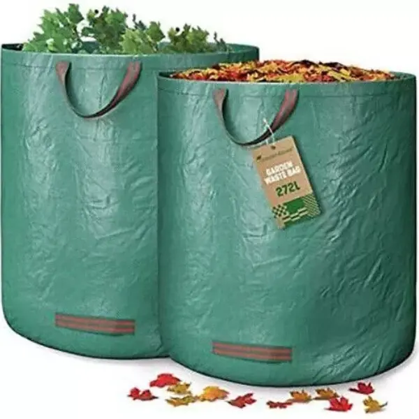 2PCS 272L Garden Waste Bags with Handles - Reusable and Collapsible