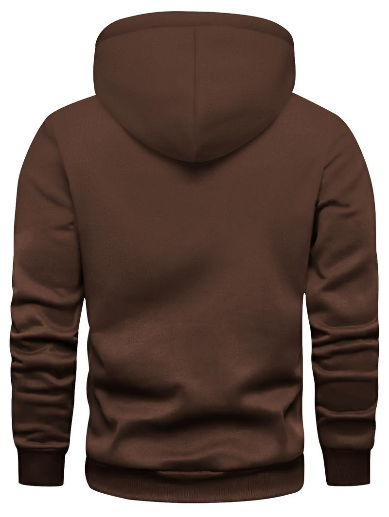 Product Introduction of 3pcs Men's Hoodies - Solid Color, Drawstring & Kangaroo Pocket |   Casual Sportswear for Spring/Fall 8