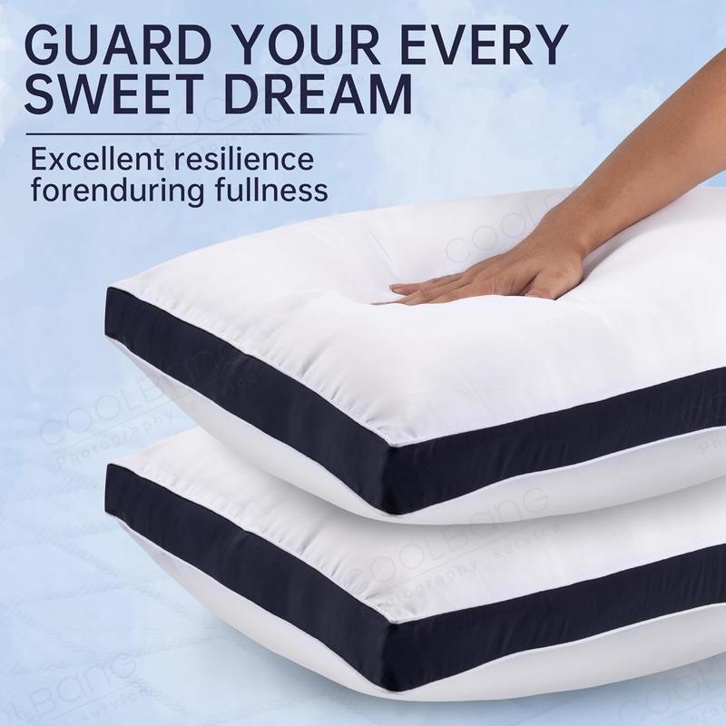 MH Traders Luxury Pillow for Side/Back Sleepers - 2 Pack Ultrabounce Hotel Pillows for Neck and Shoulder Pain Relief - Hypoallergenic Bed Pillows - 50x75cm 6
