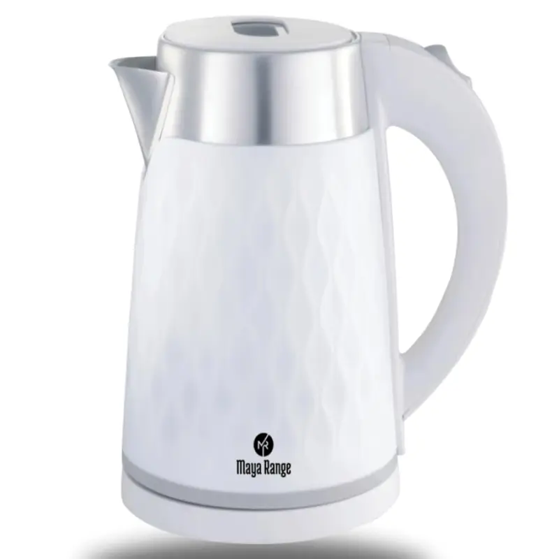 Maya Range Honey Comb 1.8L Cordless Electric Kettle, 2.2kW Fast Boil, Black Premium Plastic, Removable Anti-Scale Filter, Push Button Lid, Perfect Pour Spout, Stainless Steel Interior (White) 0