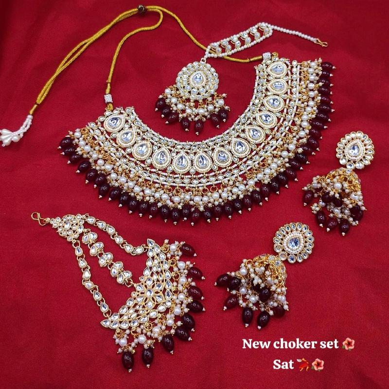 A001 ANTIQUE POLISH PATWA NECKLACE SET 4