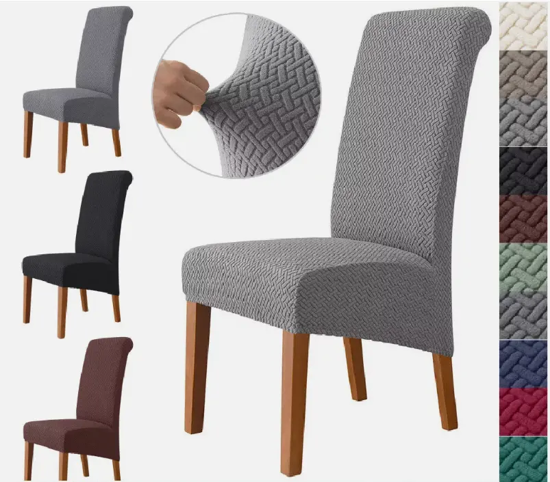 Large Size Stretch Dining Chair Covers - Extra Large Chair Cover for High Back Chairs