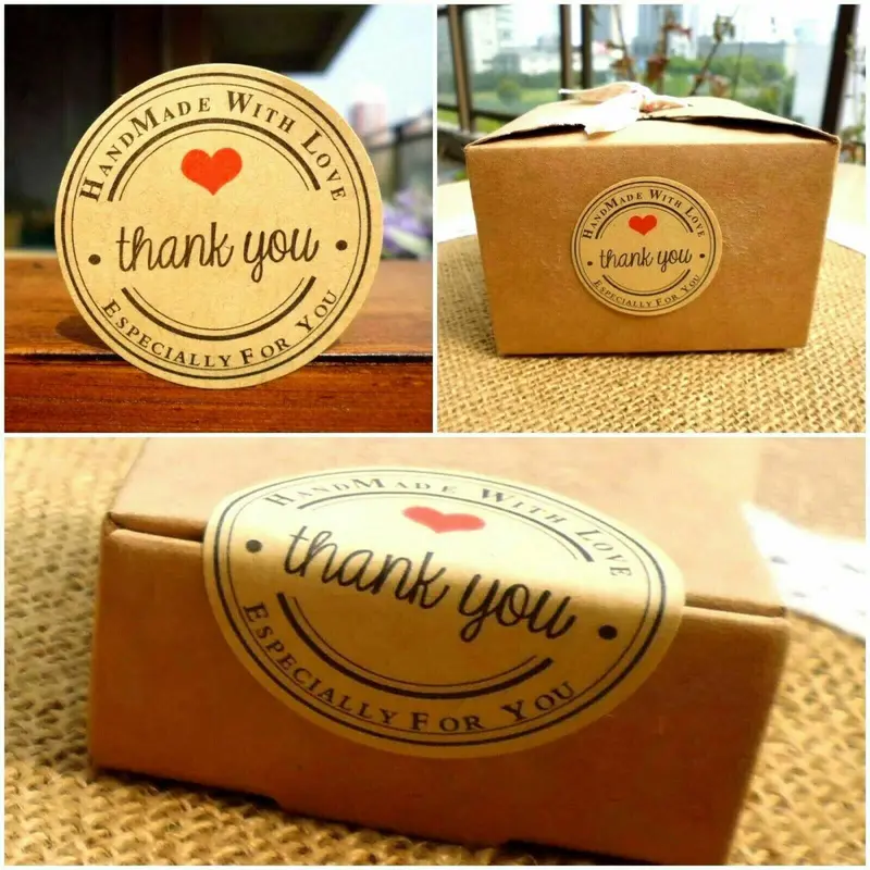 Handmade with Love Specially For You Stickers Order Professional Stickers Small Business Labels Envelop Seal Homemade Hand Made Stickers 8