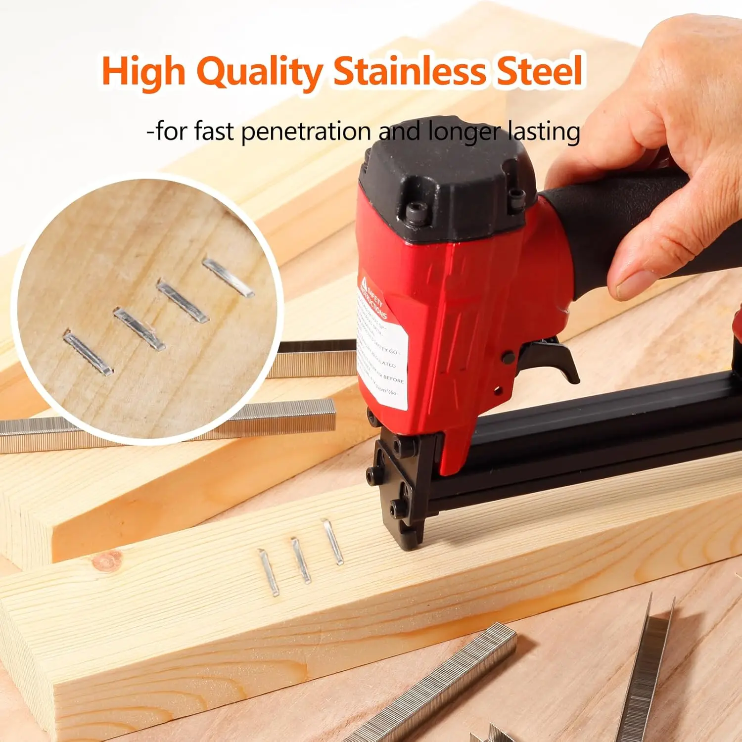 3000 PCS Staples Heavy Duty Staple Gun Refills T50 8mm for Upholstery, Home Repair, Carpentry, Decoration and Furniture
