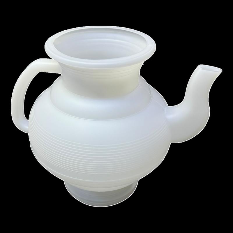 White Plastic Short Nose Lota / Watering Can / Bathroom Wash Jug - With Integrated Handle 0