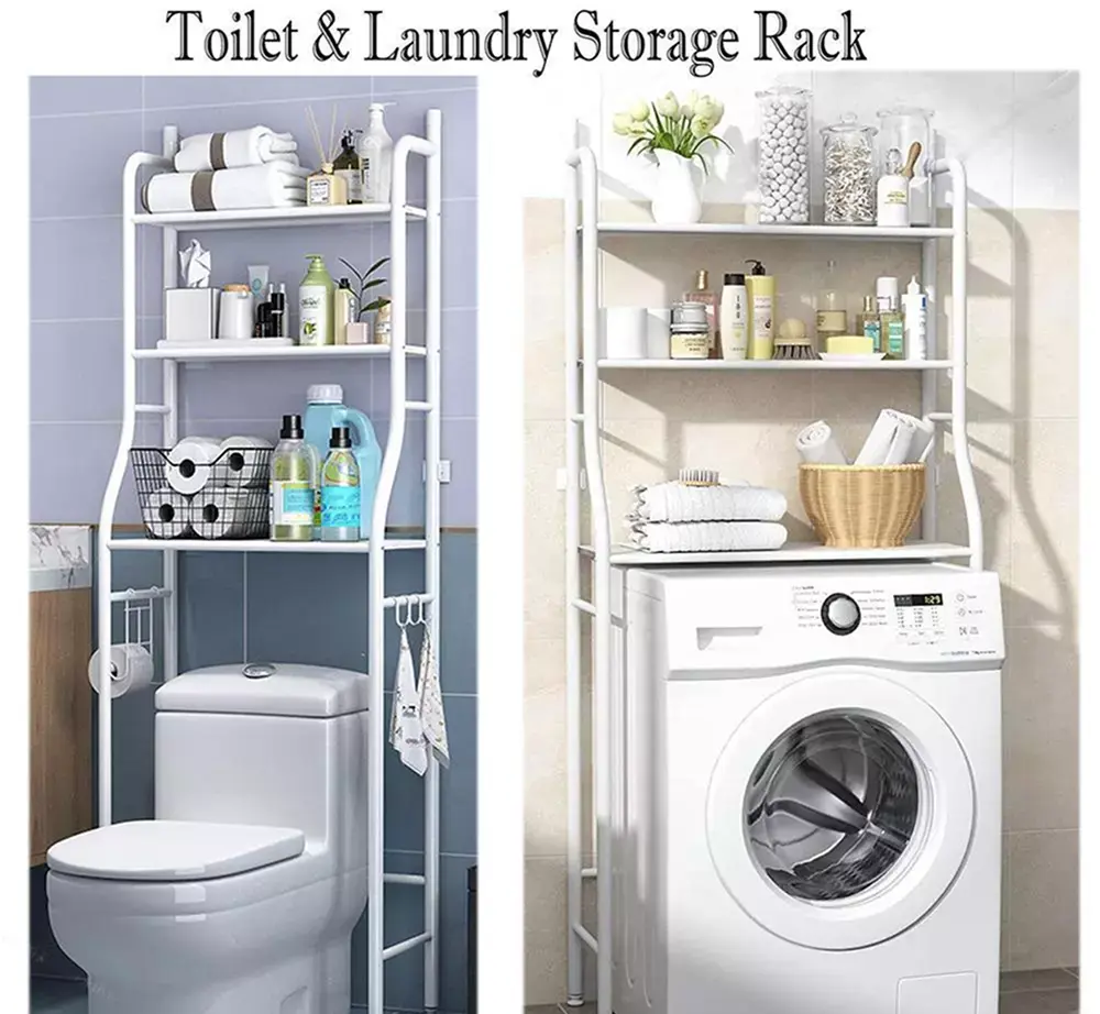 3 Tier Over The Toilet Storage Rack Cabinet Organizer Shelf Bathroom Space Saver