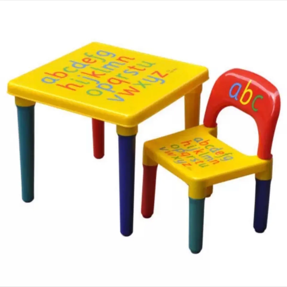 KIDS TABLE AND CHAIR SET ABC Alphabet Childrens  - Toddlers Childs table with two chair