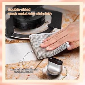 Multipurpose Wire Miracle Cleaning Cloths, Wire Dishwashing Rags, 2024 New Scrubbing Wire Dishwashing Rags Non-Scratch Kitchen Wire Dishcloth, Premium Metal Wire Dishwashing Cloths Scrubs Cleans for Dishes