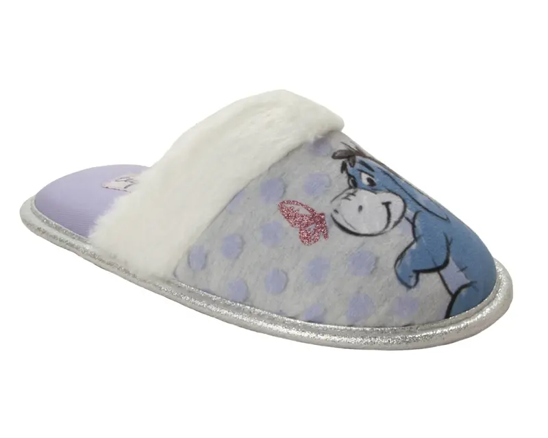 DISNEY WINNIE THE POOH EEYORE COSY SLIPPERS WOMENS LADIES SLIP ON MULES UK SIZE 3-8 3