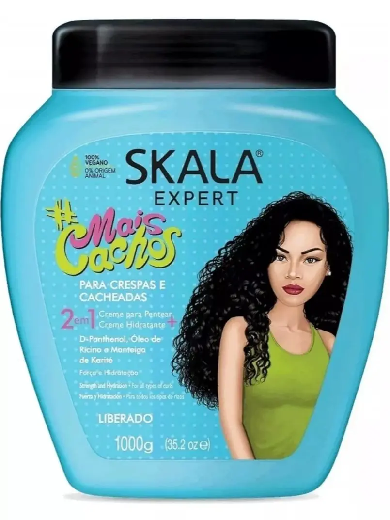 SKALA Mais Cachos Conditioning Treatment Cream 2 IN 1 for hair type 3ABC Coconut Conditioner Hydrate Comfort Haircare Pack Shampoo Smooth