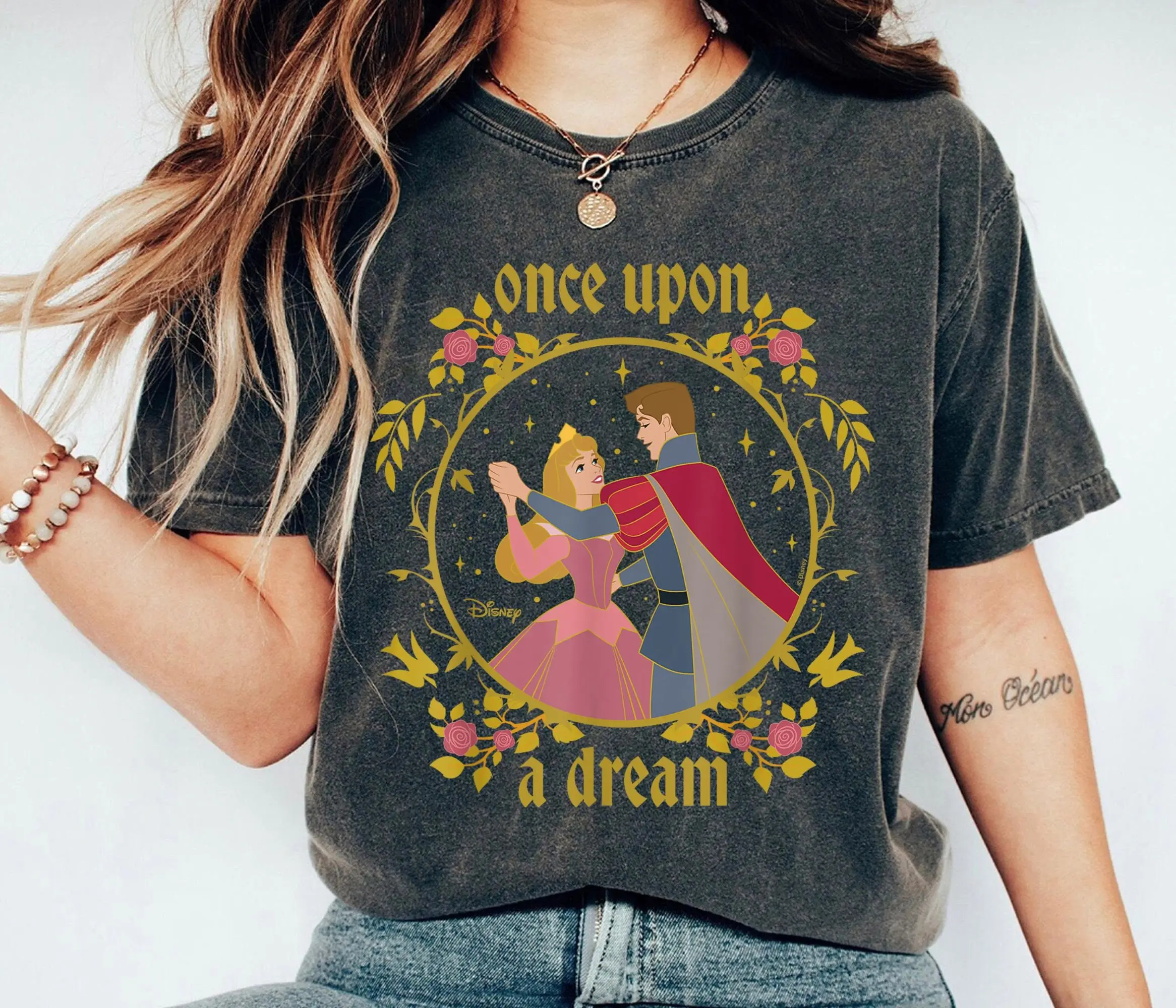 Once Upon A Dream Shirt, Princess Aurora T-shirt, Sleeping Beauty Tee, Dney Family Vacation, Dneyland Trip women's  shirts