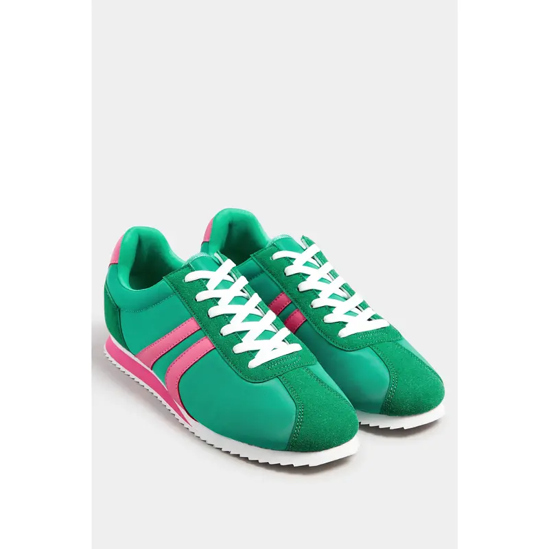Green Side Stripe Trainers in Extra Wide EEE Fit 1