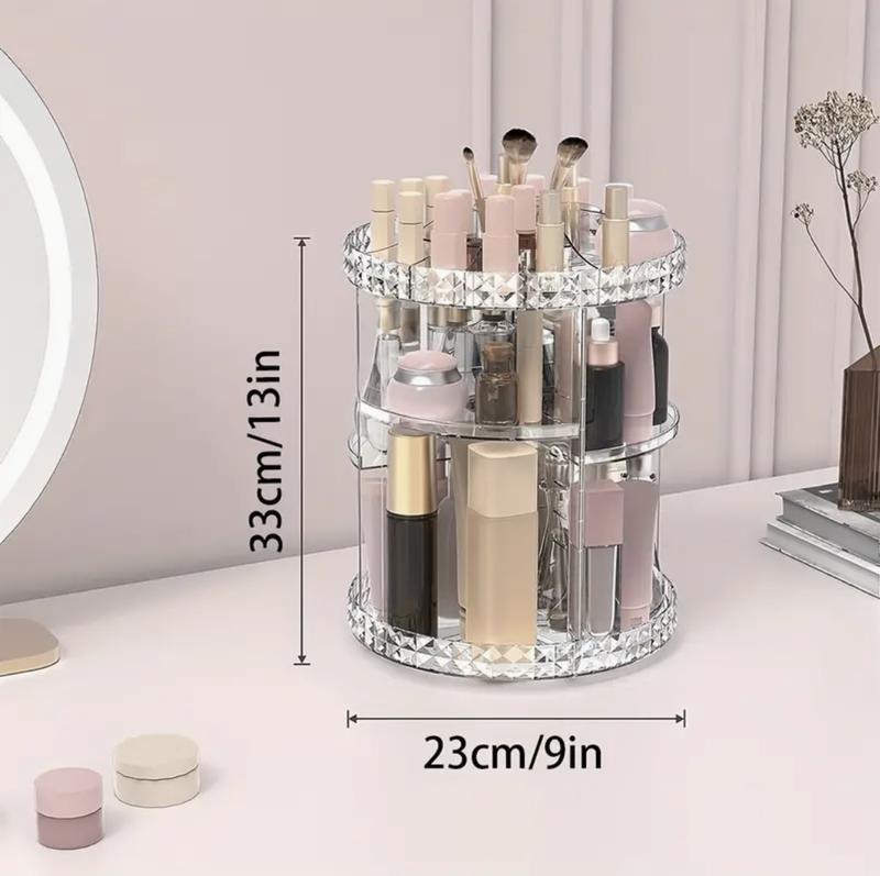 Rotating Makeup Organiser Adjustable Layers Makeup Storage Rack for Perfumes Skincare Cosmetic Storage Rack for Bathroom Bedroom Dresser Adjustable Boxes 5