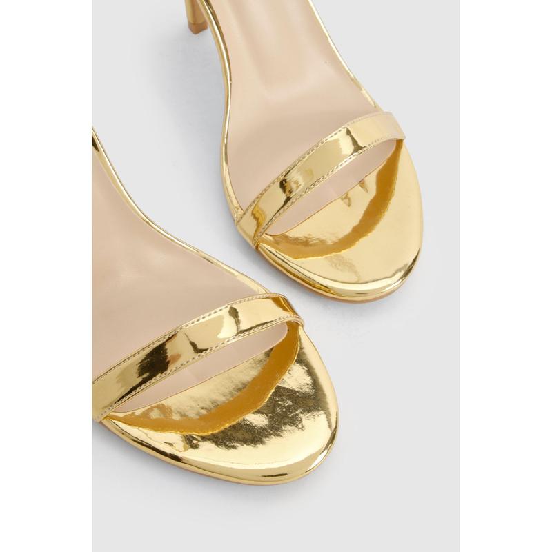 Metallic Barely There Heels 4