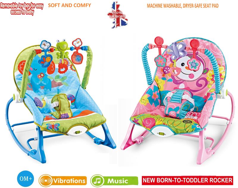 LEOM Keep Cozy 2-in-1 Newborn Baby Swing Bouncer Musical Vibrating ,Grow with Me Seat & Infant to Toddler Rocker Chair, Vibrations & Toy Bar, 0-30 Months Up to 16kg 0