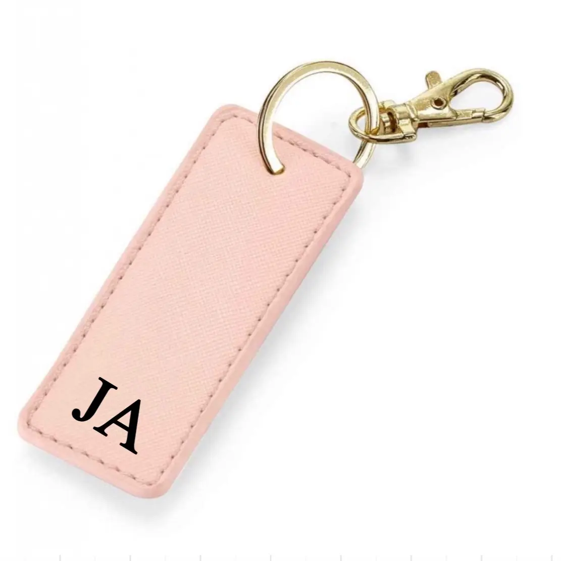 Personalised Rectangle Keyring - Customize with Name or Initials