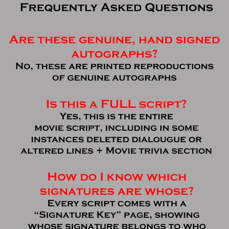 GAME OF THRONES SCRIPT WITH BEAUTIFUL PRINTED AUTOGRAPHS 3