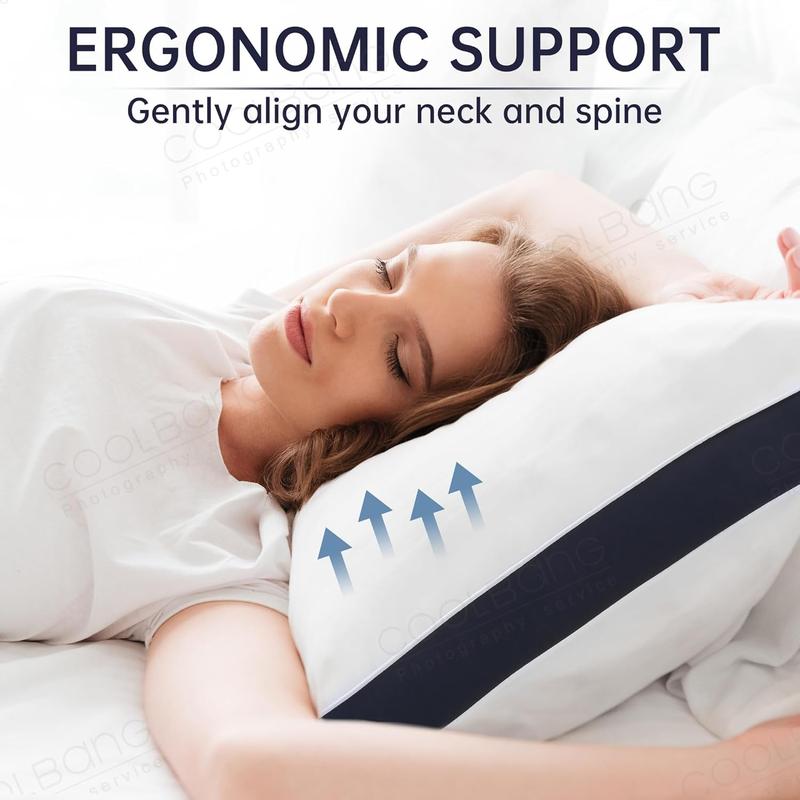MH Traders Luxury Pillow for Side/Back Sleepers - 2 Pack Ultrabounce Hotel Pillows for Neck and Shoulder Pain Relief - Hypoallergenic Bed Pillows - 50x75cm 2