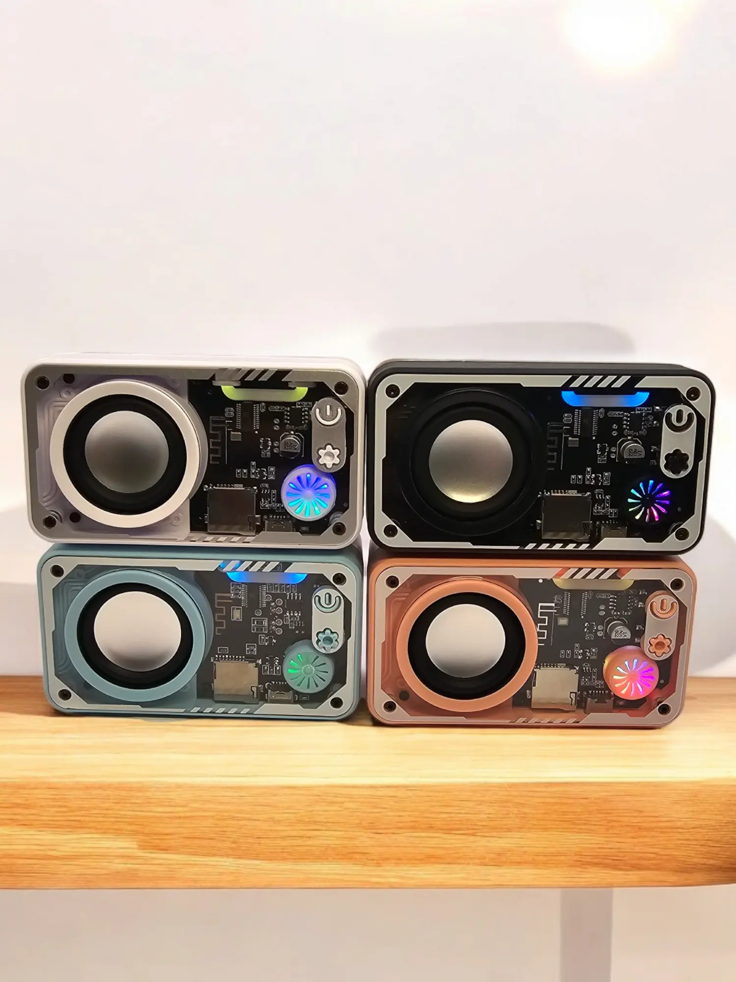 Bluetooth Speaker V1 LED Portable Wireless Audio Music Smartphone iOS Android Compact set vintage bt viral speakers