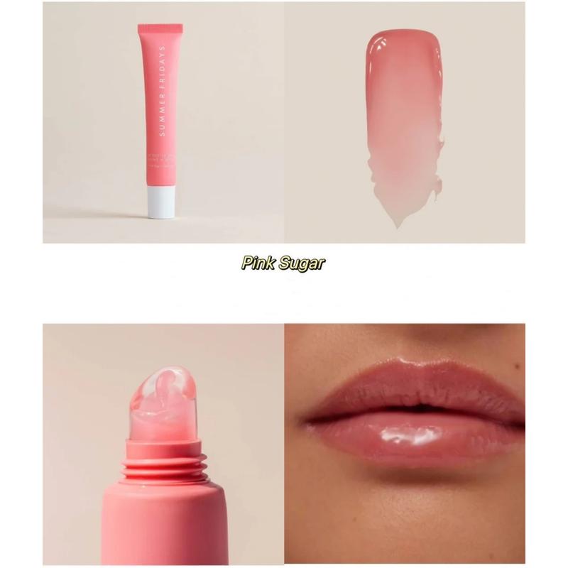 Product Introduction of Summer Fridays Vanilla Beige Lip Balm Mini Lip Gloss Set Moisturizing Transparent Smooth Soft Tube Mirror Lipstick Makeup Set Moisturizer Cosmetic 4