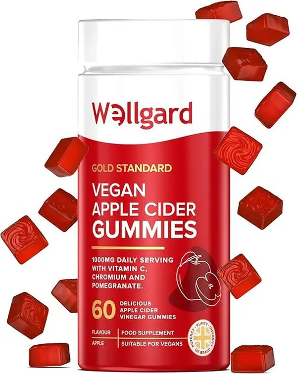 wellgard fibre gummies - Vegan Multivitamin Gummies by Wellgard - Chewable Multivitamins Adults, 60 Vitamin Gummies, Orange Flavour (Adult Gummies)