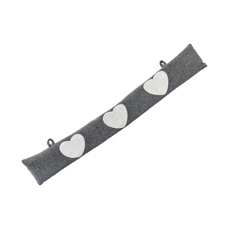 Nicola Spring Herringbone Draught Excluder - 78.5cm - Heart 0