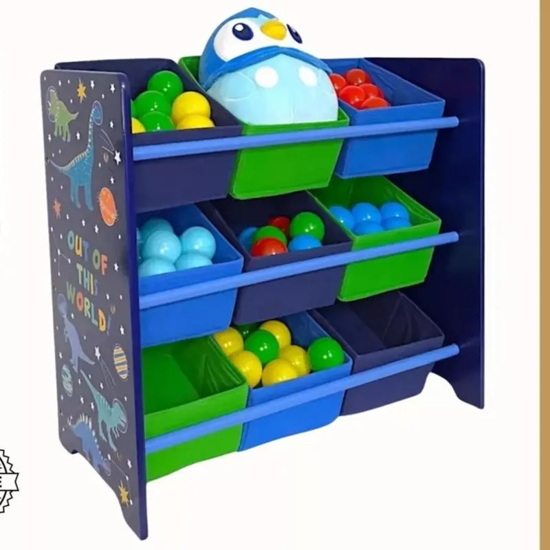 Kids Dinosaur 9 Tub Storage Drawers Perfect Organiser Kid Clothes Crafts & Toys Baby Product Boxes 0