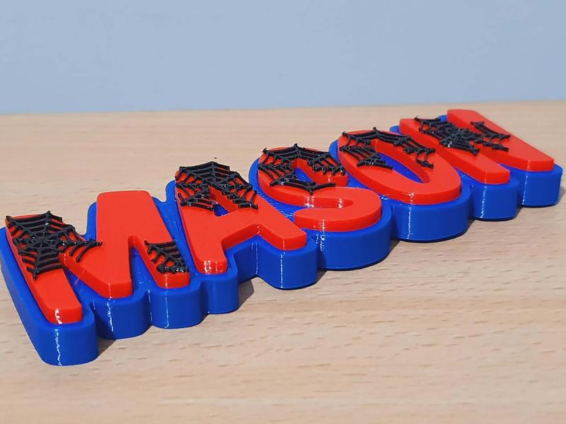Spider Man-Inspired 3D Name Plate, Personalised Desk Display for Gamers and Fans 6