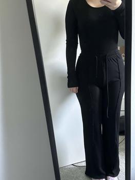 Product Review of WOMENS LADIES 2 PIECE MATCHING SET CREW NECK BODYSUITS WIDE LEG TROUSERS PANTS PALAZZO SET LOUNGEWEAR LONGSLEEVES STRETCHY SOFT COMFY LADY ELASTICATED WAIST DRAWSTRING HIGH QUALITY COORD LOUNGESET COMFORT WOMENSWEAR OVERALL Basic Adjustable Comfortable from A**e ** 0