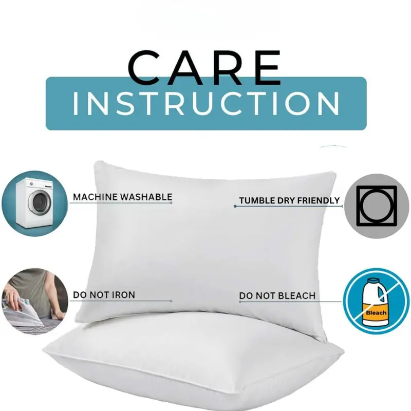Hotel Quality Down Pillows Side Sleeper Bounce Back Bed Pillow Quick rebound, Dust Proof Resistant Premium Filled Pillows Medium Support Comfortable Duck Feather Bed for Front, Back and Side Sleepers Machine Washable Hypoallergenic of Standard Size, White 7