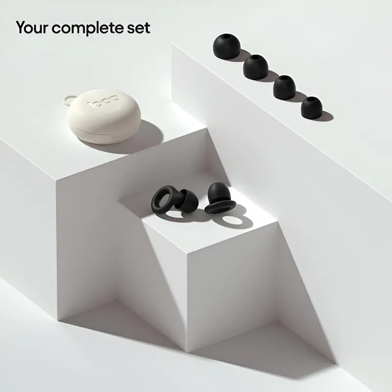 Ear Plugs for Sleep – Super Soft, Reusable Hearing Protection in Flexible Silicone for Noise Reduction & Flights - 8 Ear Tips in XS/S/M/L - 26dB Noise Cancelling - Black Best plugs for sleeping UK Noise cancelling Reusable ring doorbell wireless hangover 5