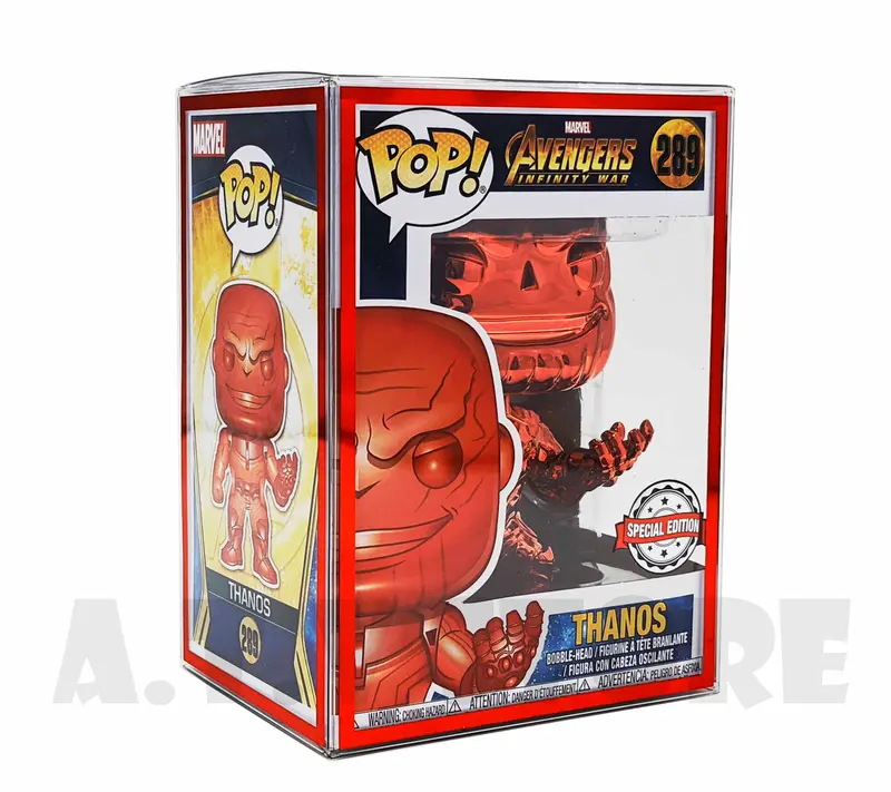 ATV Protectors / Cases Ruby Metallic 0.45mm Thick For 4" Funko Pops - Available in Packs of (1-50) 2