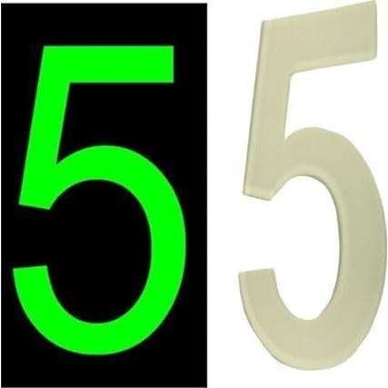Door Numbers 3D Acrylic Luminous House Numbers Glow in the Dark Stick On Self Adhesive Home Signs Hotel Office Appartments Mailbox Outdoor 6cm 8