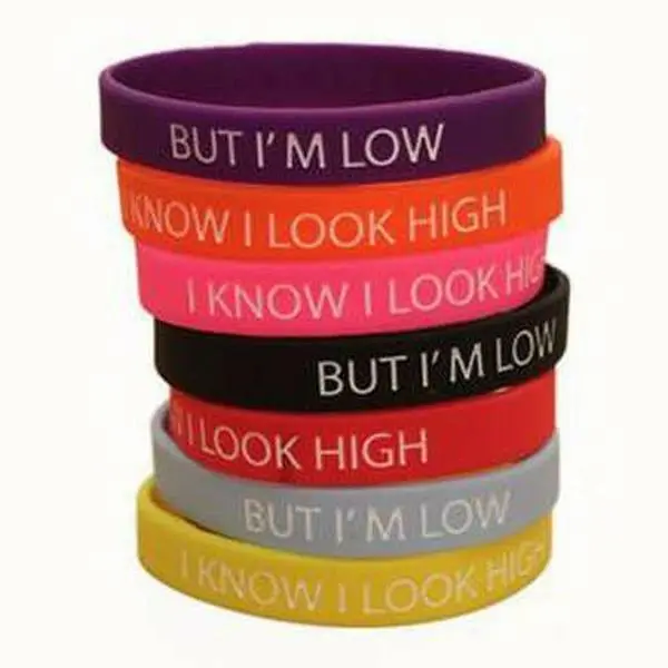 I Know I Look High, But I'm Low Silicone Wristband (7 Colours)